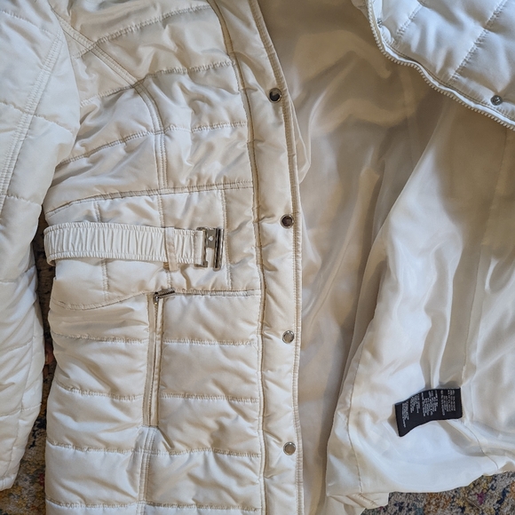 Like New INTL d.e.t.a.i.l.s White Longer Winter Coat Sz XL - Picture 13 of 16